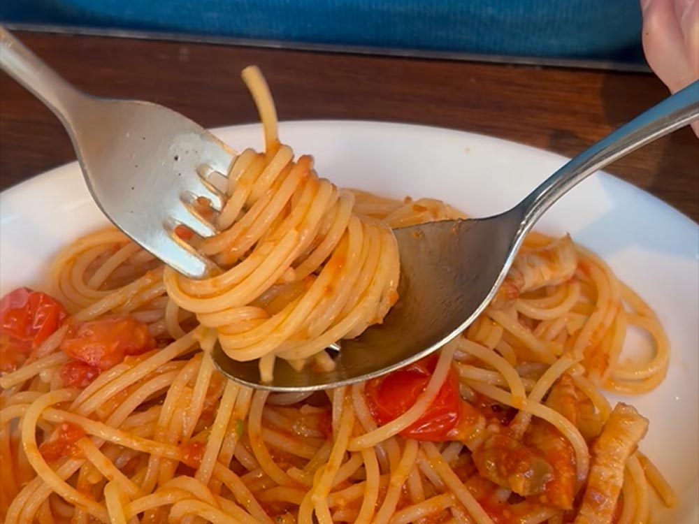 GONZOのパスタ接写