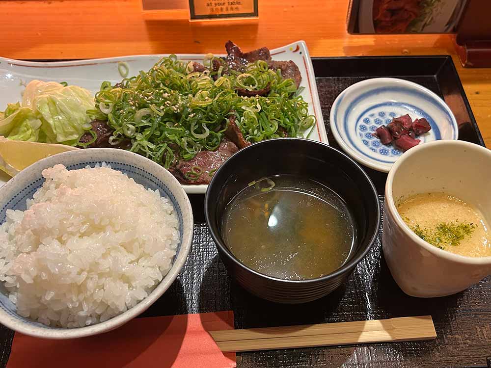 おねぎやの牛タンのねぎ塩焼き定食