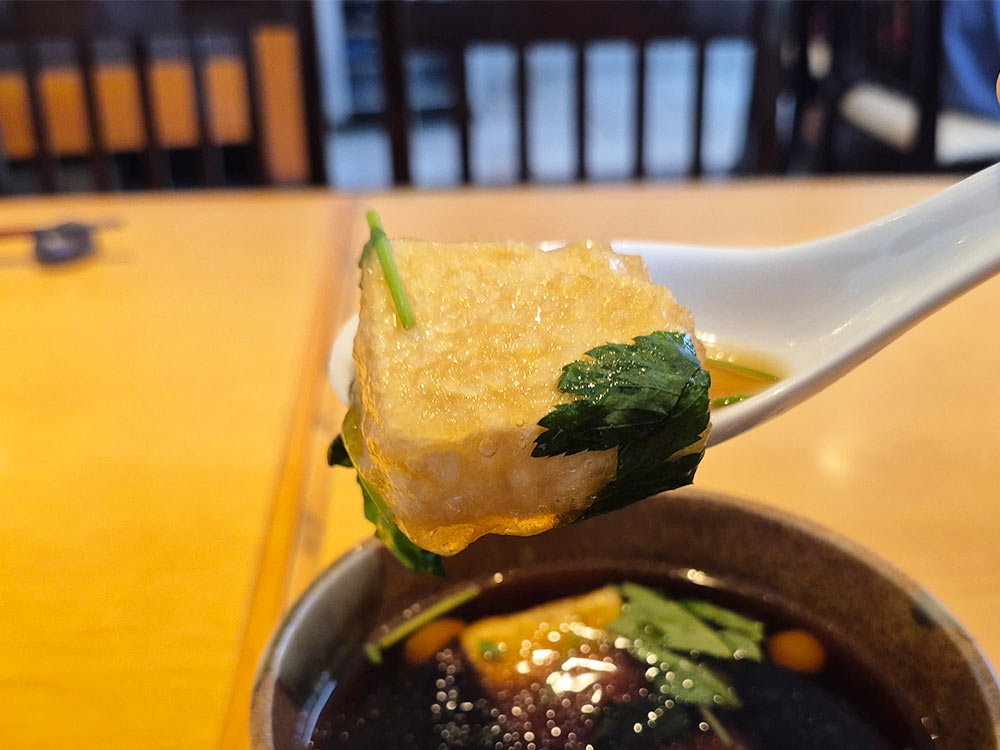 そば一仁の揚げ出し豆腐1つ