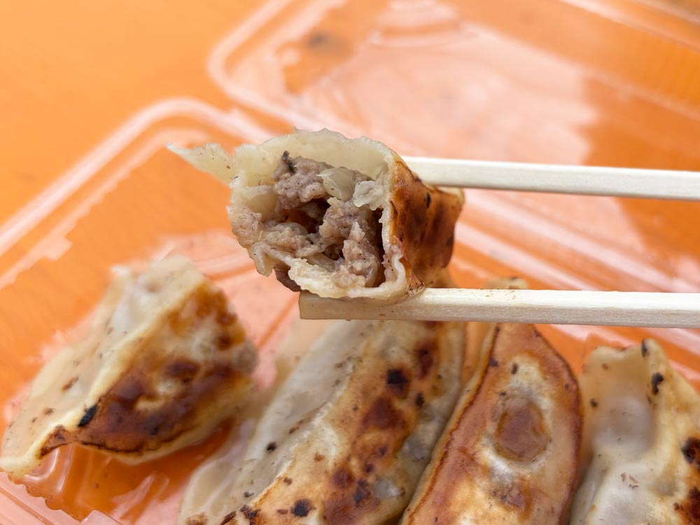 クラフト餃子フェス-TOKYO-2026の玉川精肉店の餃子断面