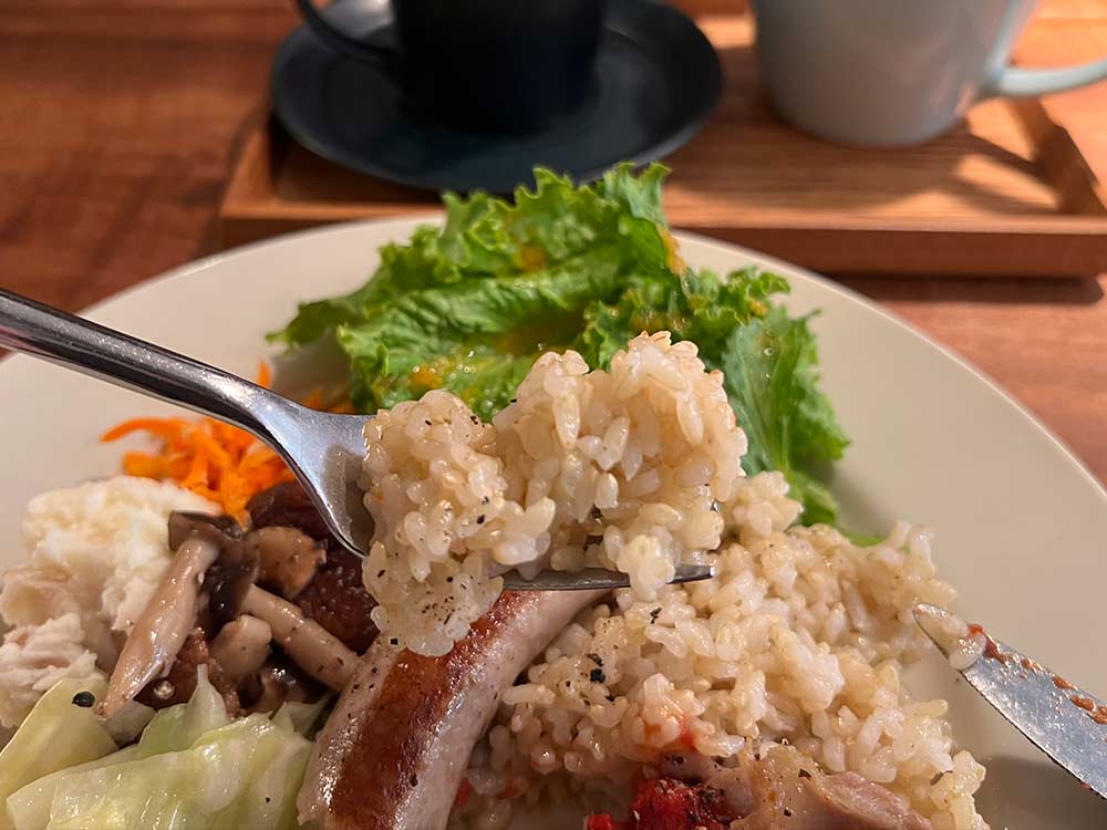 マメヒコの玄米接写