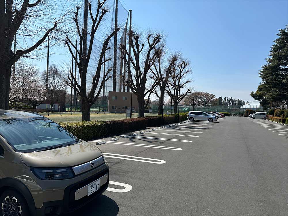 大蔵運動公園の駐車場