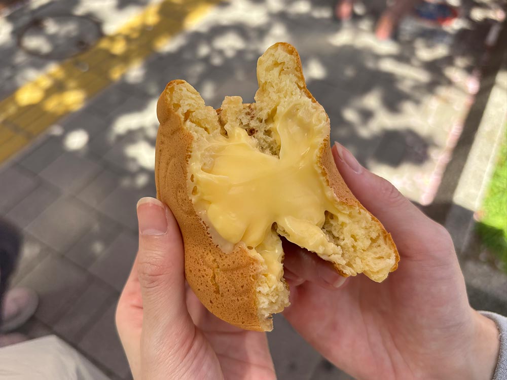 桜新町さくらまつりのカスタード接写