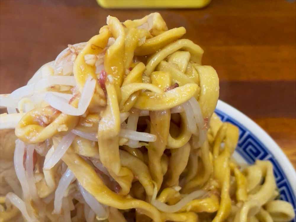 蓮爾のラーメンの麺