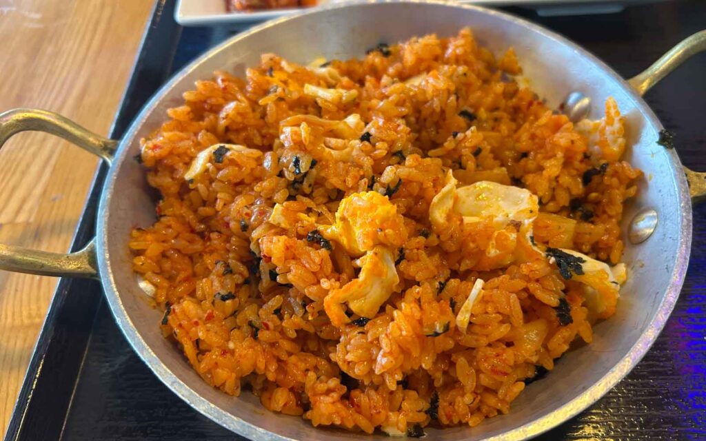 韓国料理サムシセキ_混ぜたチャーハン